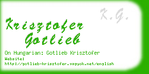 krisztofer gotlieb business card